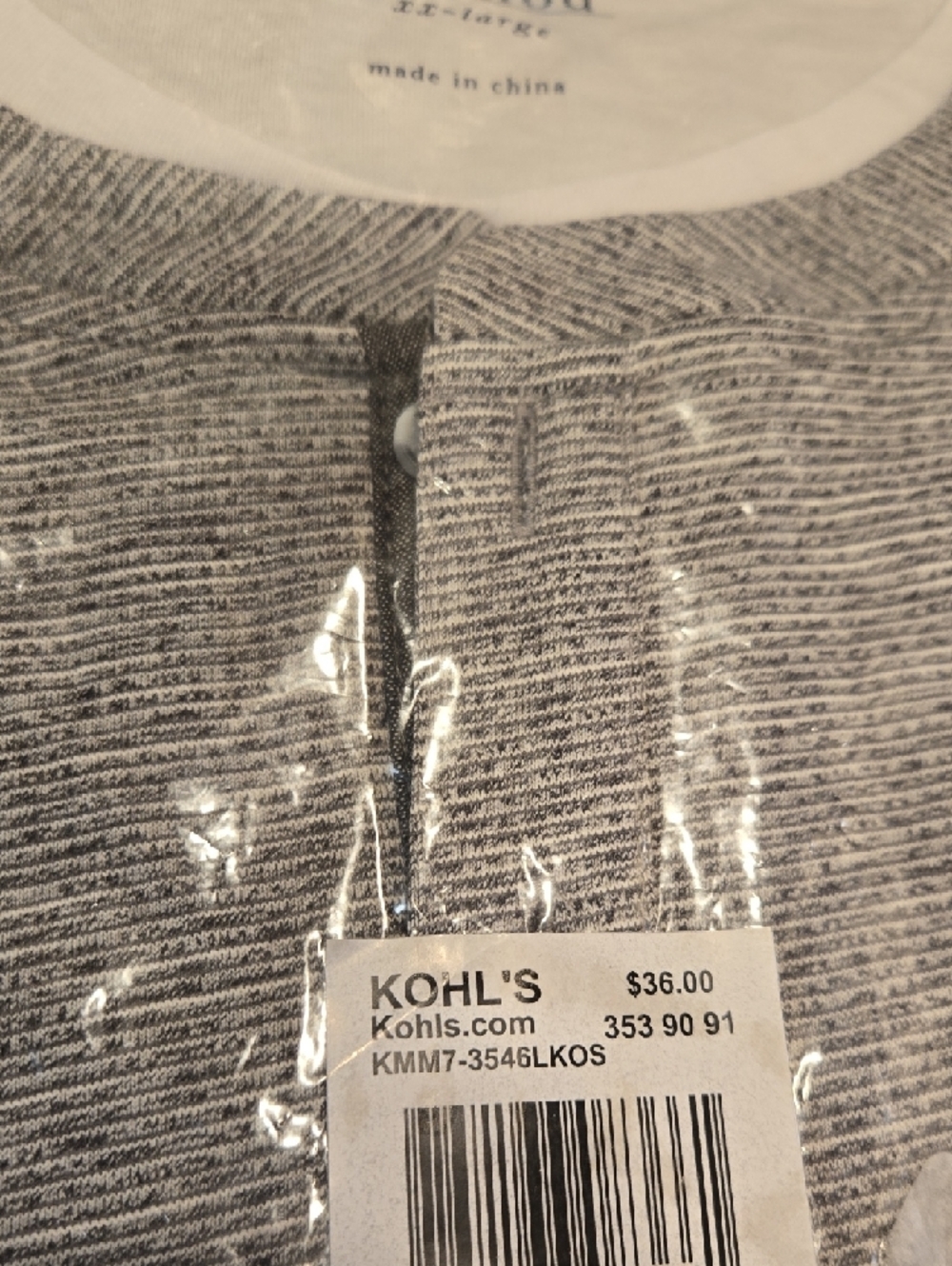 Kohl's Method Men's Heather Gray Long Sleeve Crewneck Shirt - Picture 6 of 6